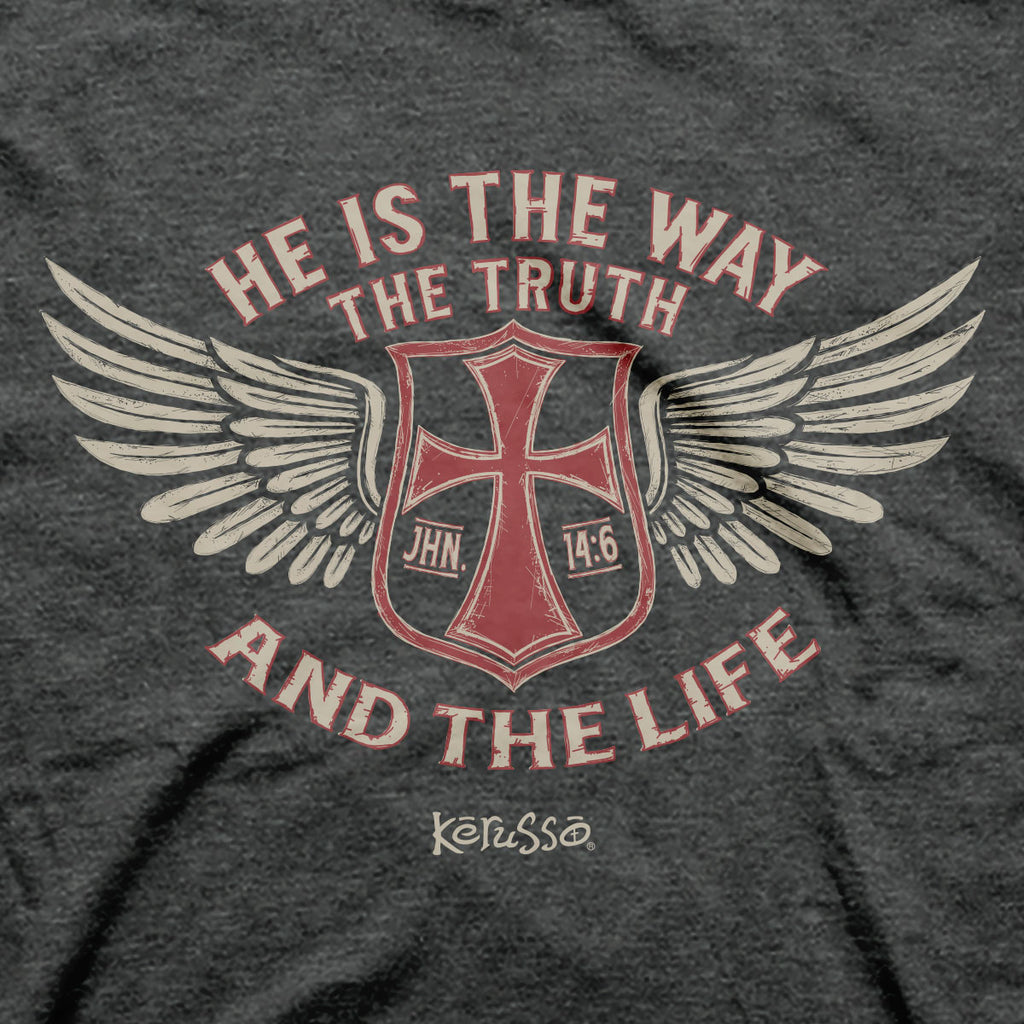 Kerusso Christian T Shirt The Way Wings Closeup