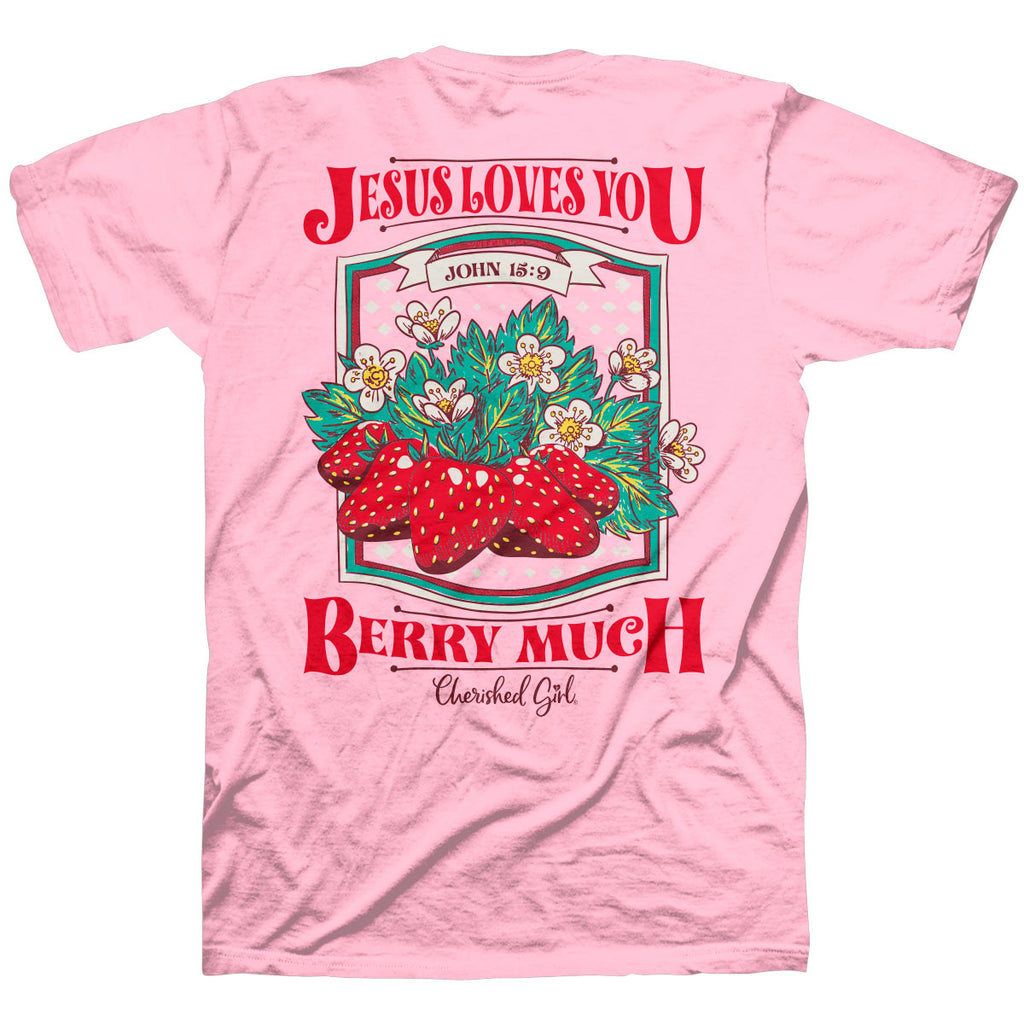 Cherished Girl Womens T Shirt Berry Much Back Mockup