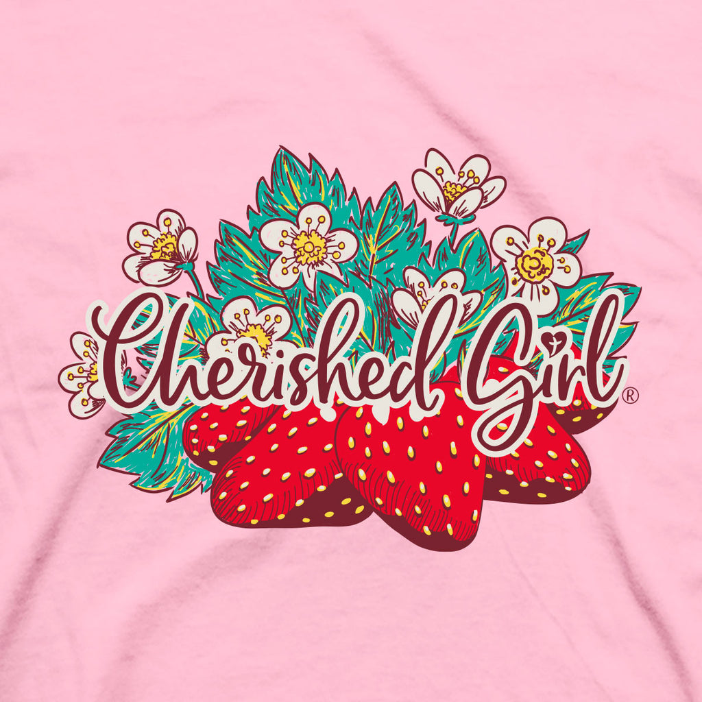 Cherished Girl Womens T Shirt Berry Much Front Closeup