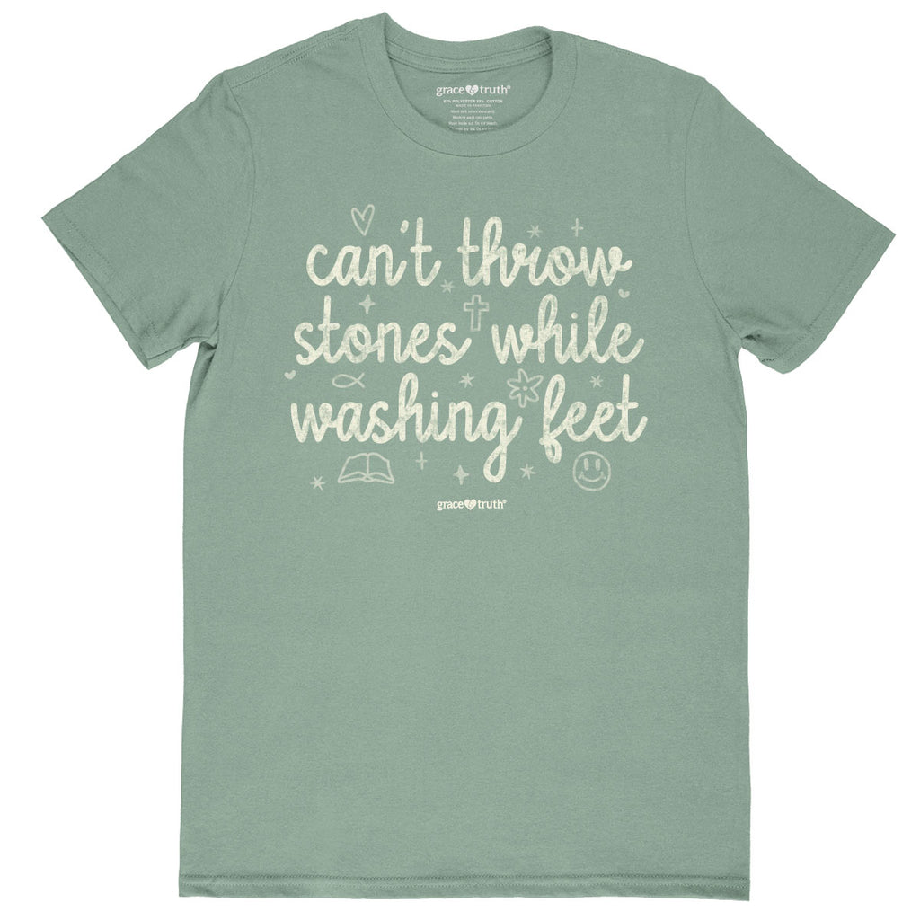 Grace And Truth Womens T Shirt Cant Throw Stones Mockup