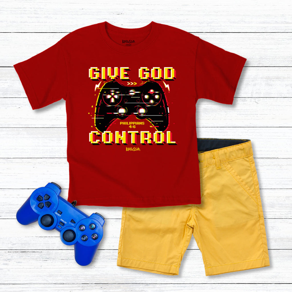 Kerusso Kidz T Shirt Give God Control Flatlay