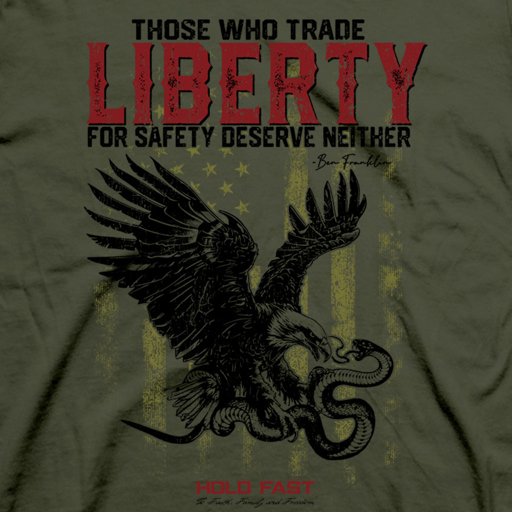 Hold Fast Mens T Shirt Liberty Eagle Closeup