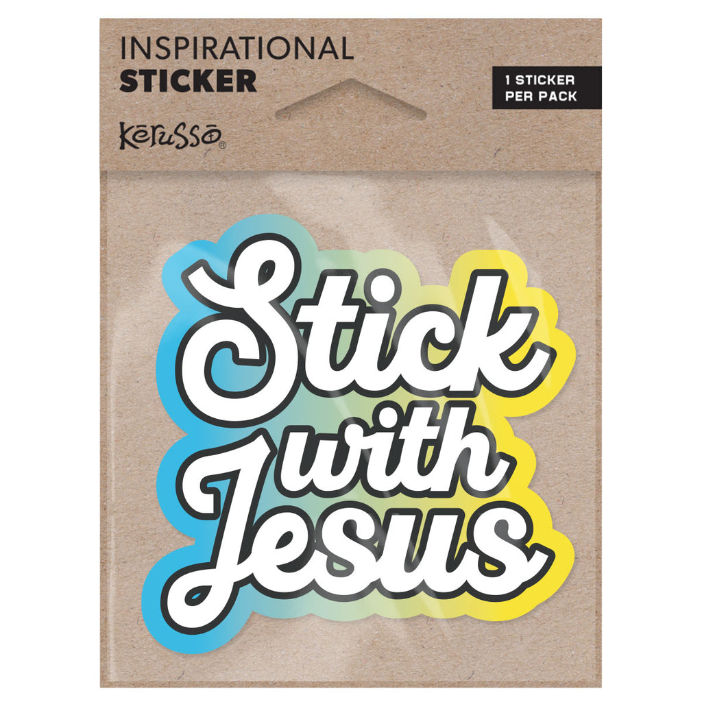 Kerusso Sticker Stick With Jesus Packaged Mockup