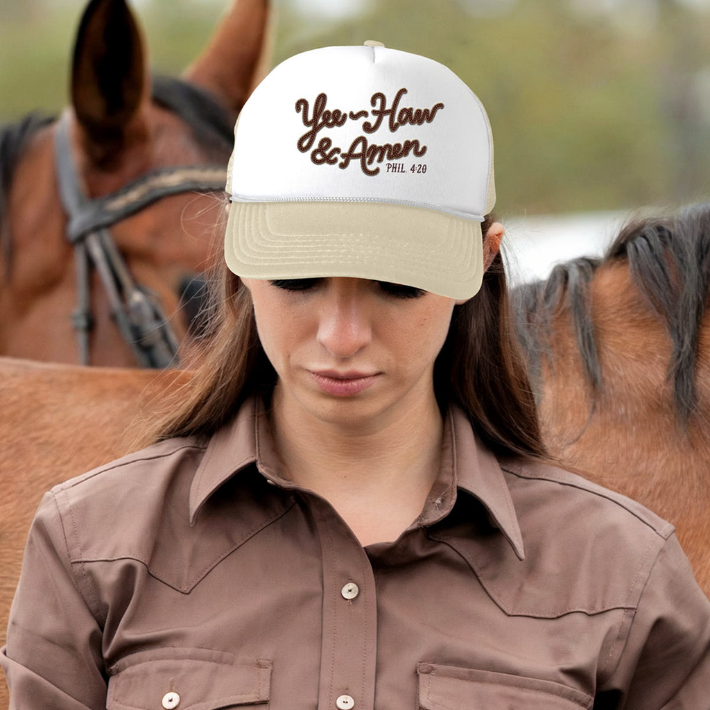 Yeehaw And Amen Front Female Model