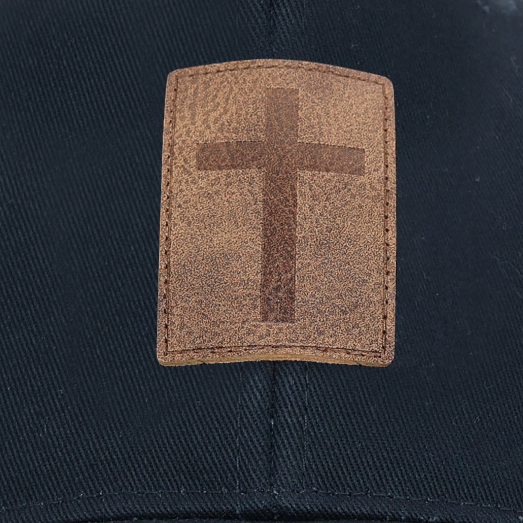 Leather Cross Front Closeup