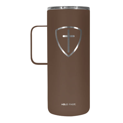 HOLD FAST Cross Shield 22 oz Stainless Steel Tumbler With Handle